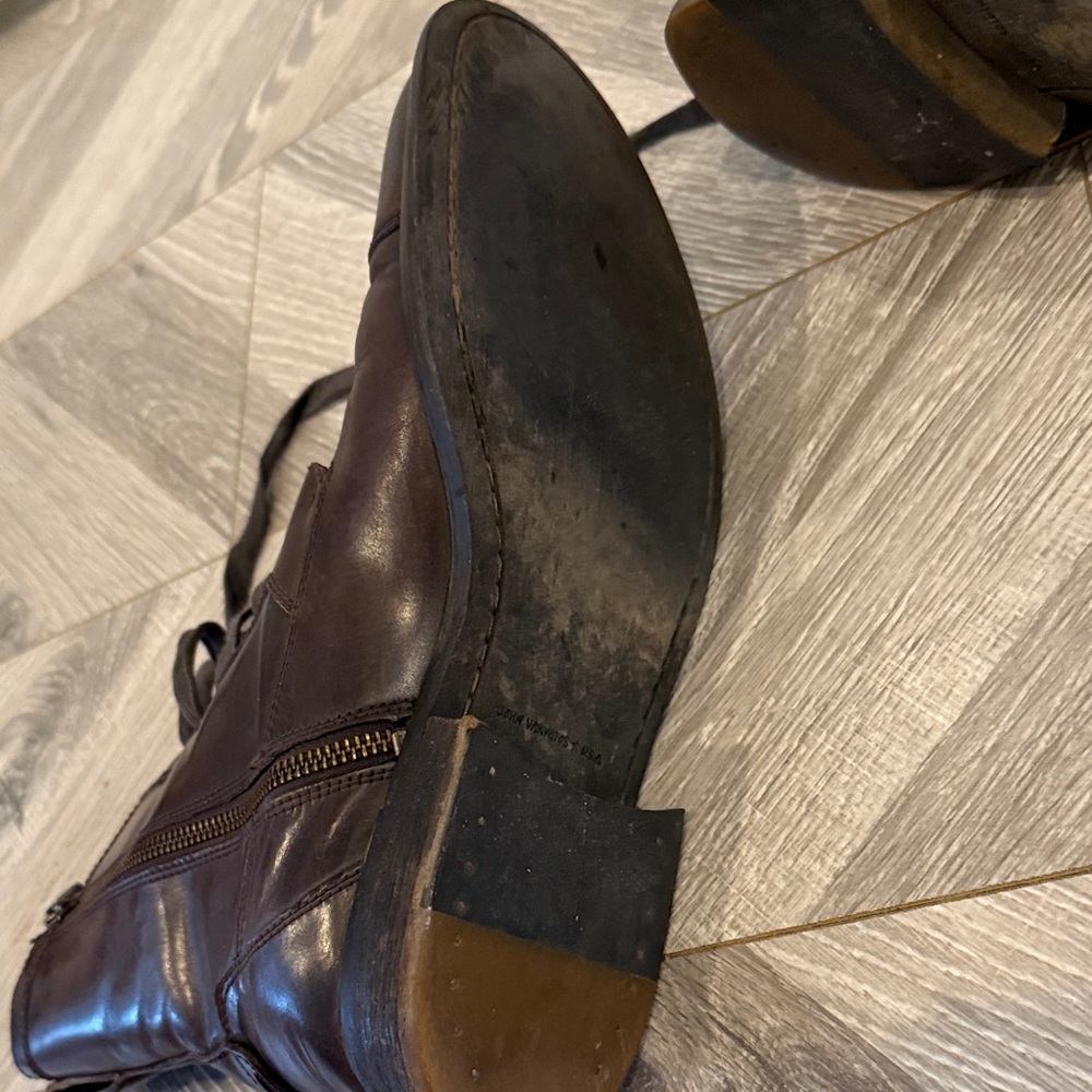 John Varvatos Brown Leather Boots - Picture 8 of 9